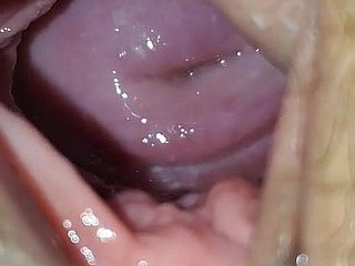 doggystyle pussy gape, cute cervix show